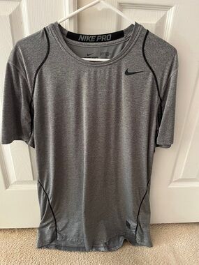 Nike Gray Short-Sleeve Dri-FIT Athletic Tee